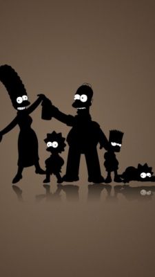 Silhouette de la familia Simpson