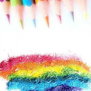 Arte de Virutas de Lápiz Colorido