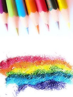 Arte de Virutas de Lápiz Colorido