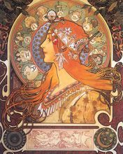 Retrato de Mujer Art Nouveau