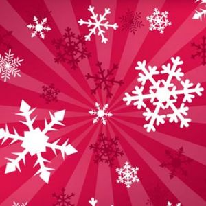 Copos de Nieve Festivos en Rojo