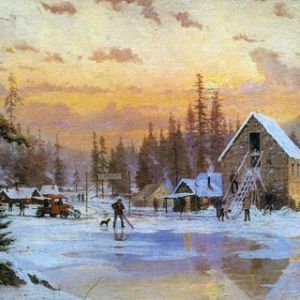 Pintura de Paisaje Invernal