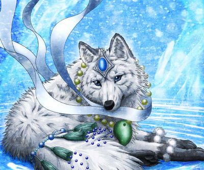 Lobo Fantástico con Joyas