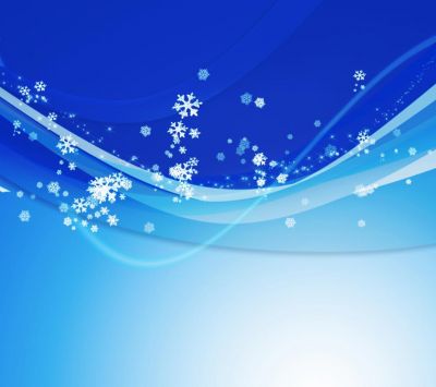 Diseño Abstracto de Copos de Nieve de Invierno