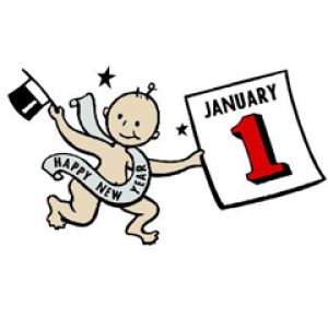 Ilustración de Bebé de Año Nuevo