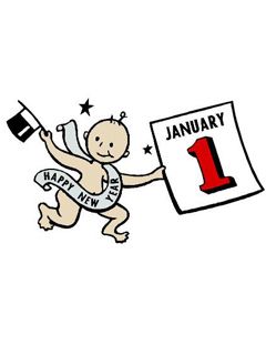 Ilustración de Bebé de Año Nuevo