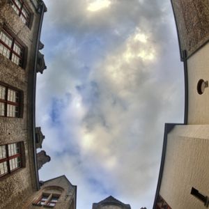 Vista del Cielo de Arquitectura Histórica