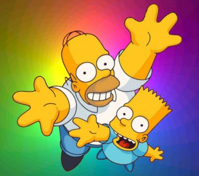 Diversión de Homer y Bart Simpson
