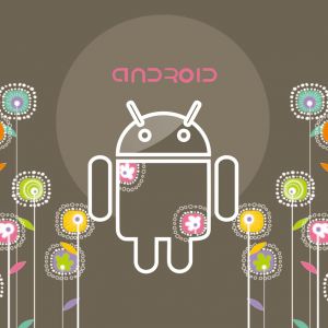Diseño Floral del Robot Android