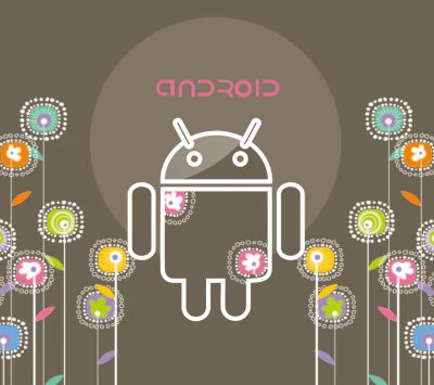 Diseño Floral del Robot Android