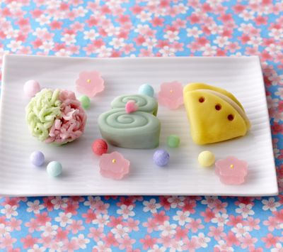 Dulces japoneses coloridos