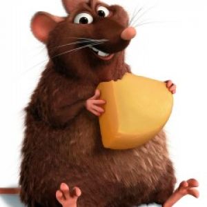 Rata de Dibujos Animados con Queso