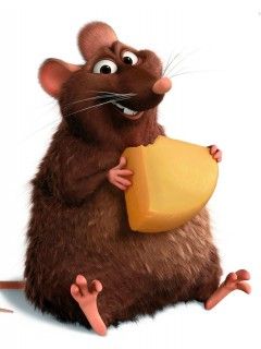 Rata de Dibujos Animados con Queso