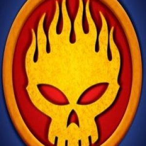 Logo de Calavera Llameante