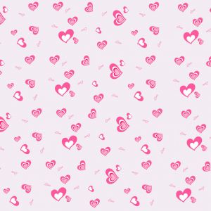 Patrón de Corazones Rosas