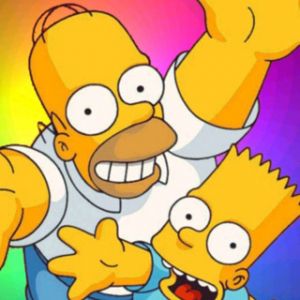 Diversión de Homer y Bart Simpson