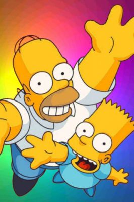 Diversión de Homer y Bart Simpson