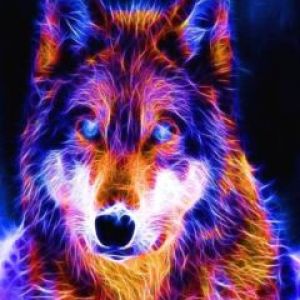 Arte de Lobo Vibrante