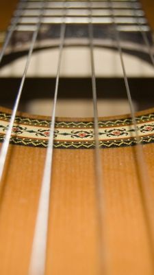 Acercamiento de Guitarra Acústica