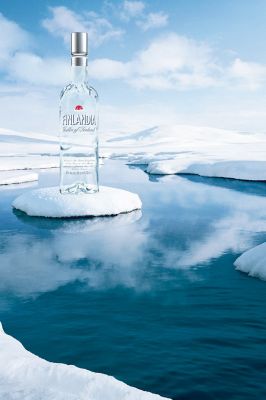 Finlandia Vodka en Paisaje Helado