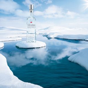 Vodka Premium en Paisaje Helado