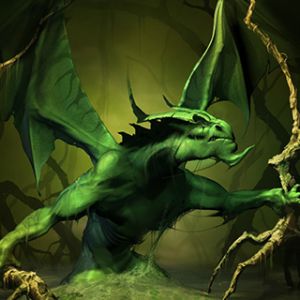 Arte Fantástico del Dragón Verde