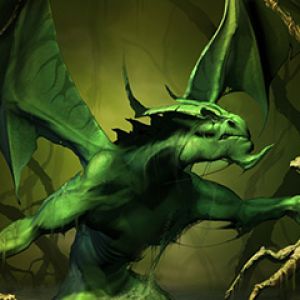 Arte Fantástico del Dragón Verde