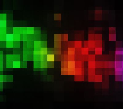 Arte Abstracto Pixel Colorido