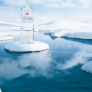 Finlandia Vodka en Paisaje Helado