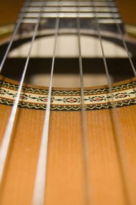 Acercamiento de Guitarra Acústica