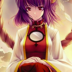 Chica Anime con Cabello Púrpura