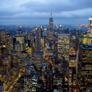 Horizonte de Nueva York de Noche