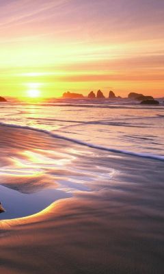 Impresionante atardecer sobre el océano