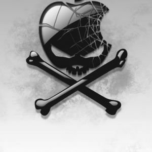 Logo de Calavera de Manzana Rota