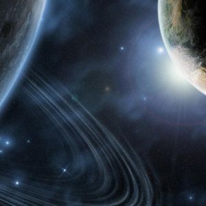 Escena Espacial Impresionante con Planetas