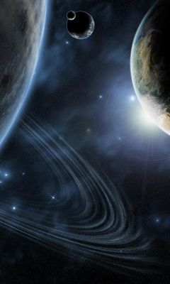 Escena Espacial Impresionante con Planetas