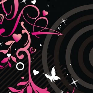 Diseño Abstracto Floral Rosa