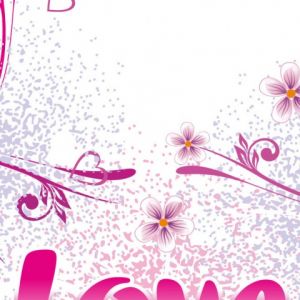 Diseño Floral Romántico de Amor