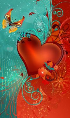 Corazón Colorido y Mariposas