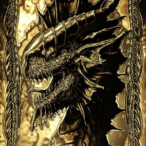 Ilustración de Dragón Dorado