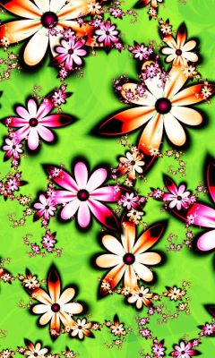 Diseño Abstracto de Flores Coloridas