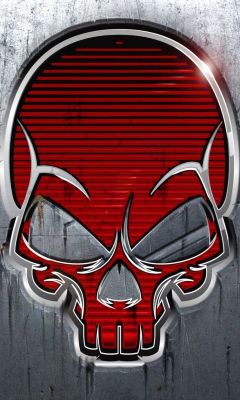 Diseño Gráfico de Calavera Roja
