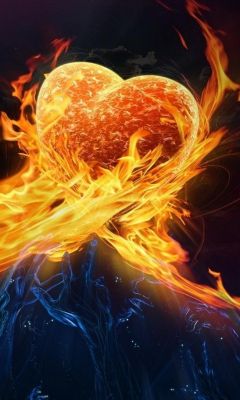 Ilustración de Corazón Ardiente