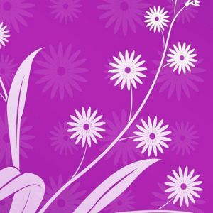 Diseño Abstracto Floral Púrpura