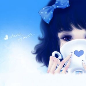 Chica Linda con Taza de Corazón