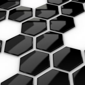 Patrón Hexagonal Negro