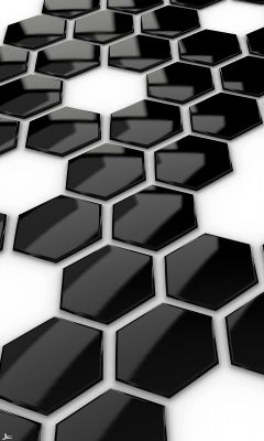 Patrón Hexagonal Negro