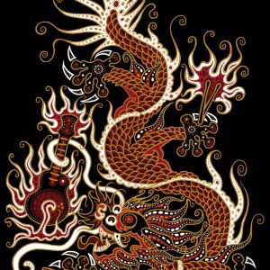 Arte de Dragón con Guitarra