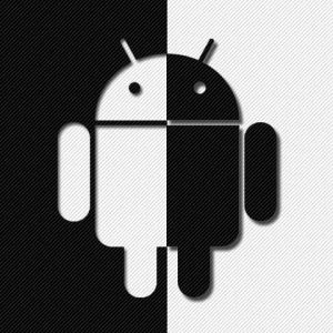 Logo de Android en Blanco y Negro
