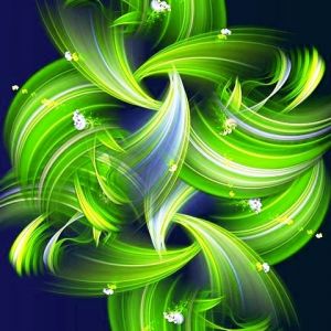 Remolinos Abstractos Verdes Vibrantes